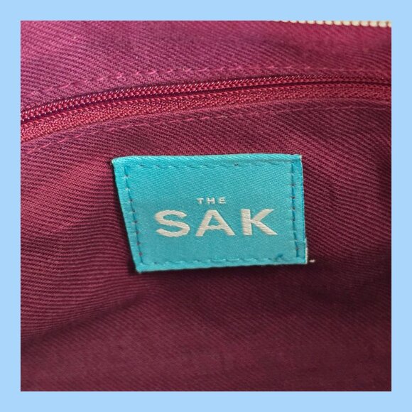 The Sak Leather Shoulder Bag Purse Metallic Gold 12" Long - Picture 11 of 12